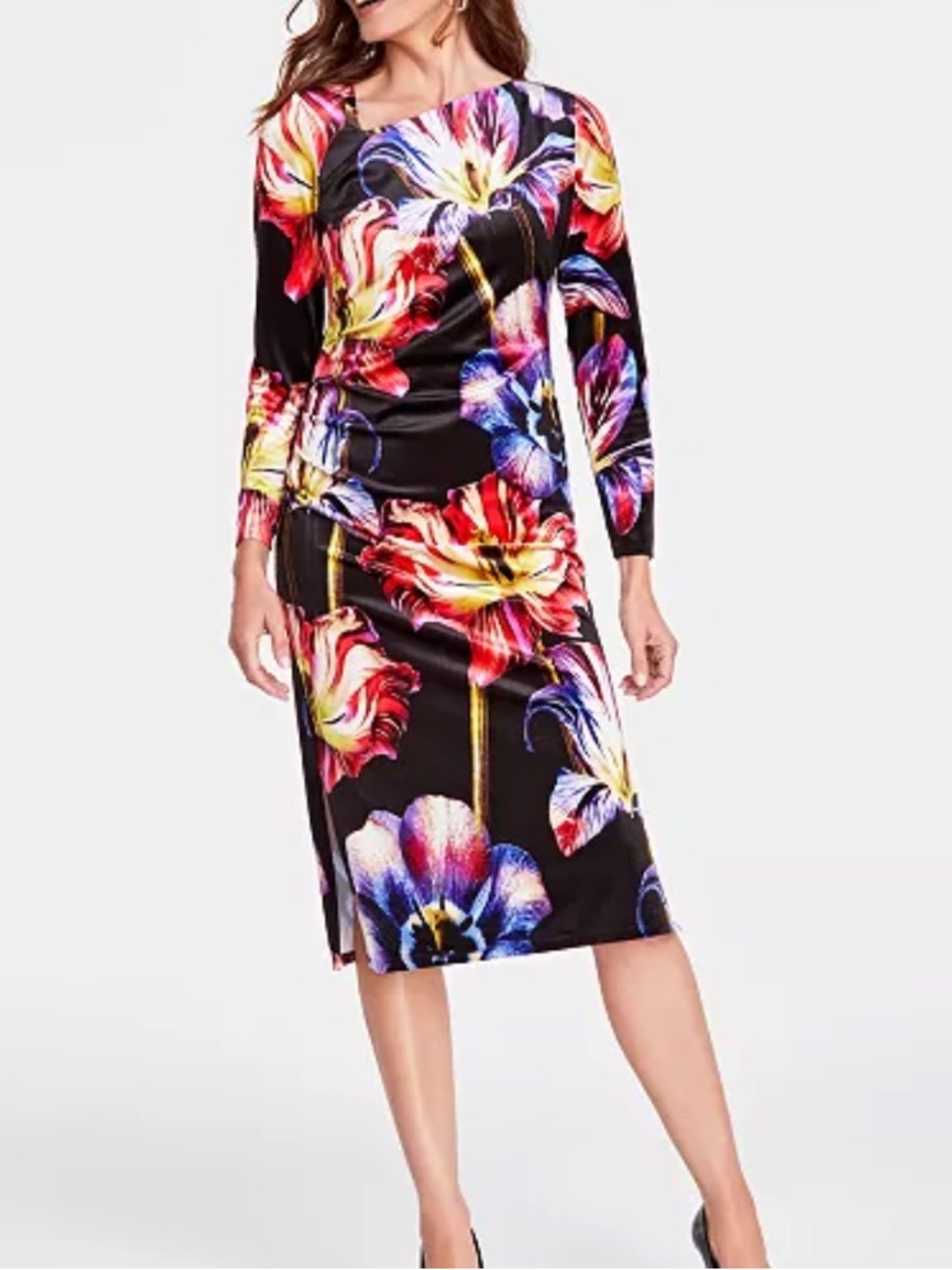 INC‎ International Concepts Velvet Floral Midi Dress size XS
NWT